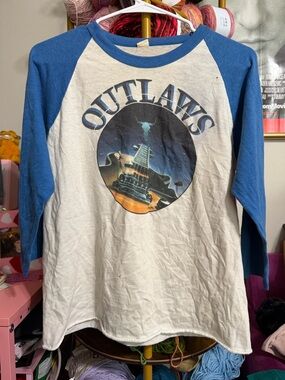 Vintage Band Raglan Outlaws GRITS Tour 1981